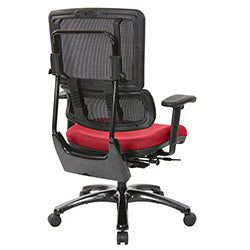 Vertical Black Mesh Back Chair with Shiny Black Base 1